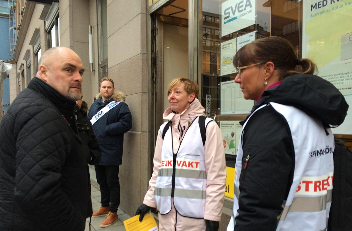 De strejkar för kollektivavtal