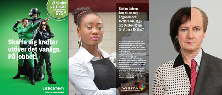 Ingen facklig reklam utan ett skämt Ingen facklig reklam utan ett skämt
