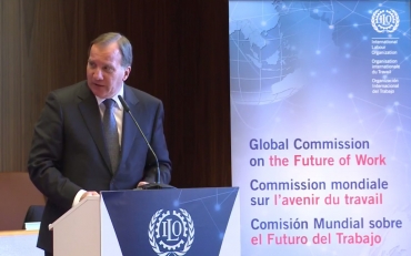 Stefan Löfven vid rodret för global ILO-kommission