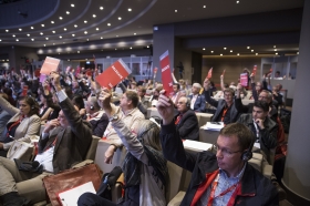 Strid om arbetstiden på Europafackets kongress