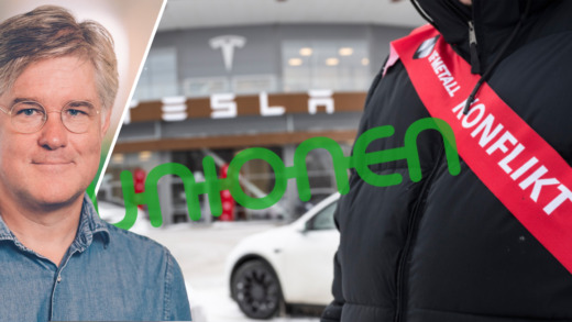 Unionen ger sig in i Tesla-strejken