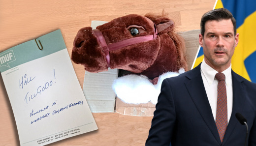 Johan Forssell skickade stoppat hästhuvud till fackordförande